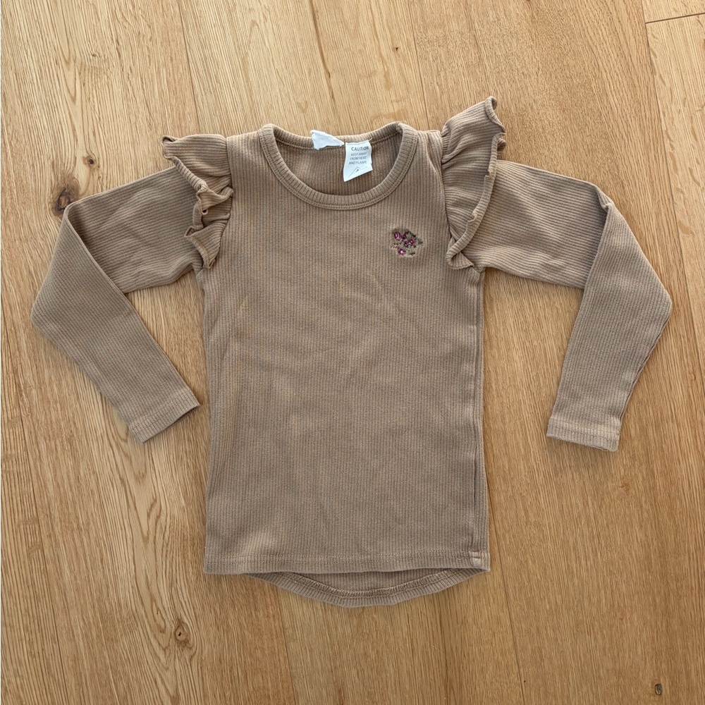 Jamie Kay long sleeve ribbed organic shirt 3T
